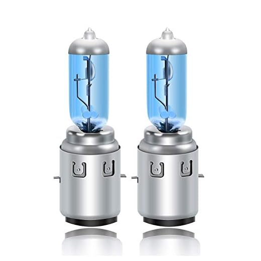 DZG - S2 /Ba20d Motocicleta bombillas halógenas - 12V 35/35W Super White Faros 6000K Moto Bombilla, 2 Piezas