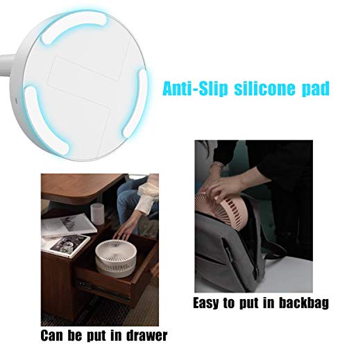 AICase Stand Fan,Folding Portable Telescopic Floor/USB Desk Fan with 7200mAh Rechargeable Battery,4 Speeds Super Quiet Adjustable Height and Head Great for Office Home Outdoor Camping