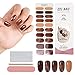 Kalolary 20PCS Strisce per smalto gel per unghie, Adesivi per smalto per unghie Full Wraps Lampada UV / LED Adesivi per unghie in gel curati con Lima per unghie e Stick - P