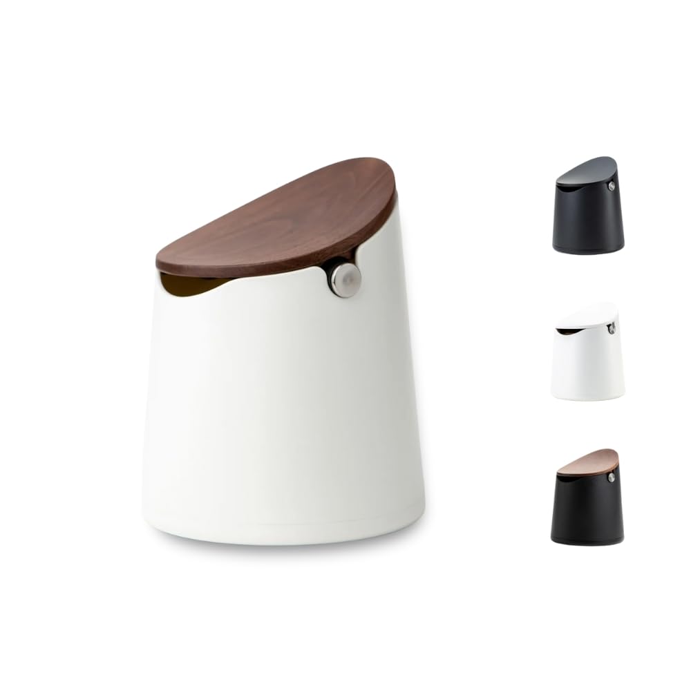 CREMA COFFEE PRODUCTS The Arc Knock Box | Holds 12-16 Packs | Walnut Lid | Elegant Design