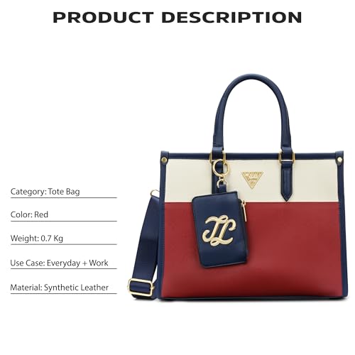 Image of Lavie Signature Women's Ithaca Colourblock Tote Handbag for Women | Tote Bag for Work | Ladies purse | Stylish Shoulder Bag | Gift for Women