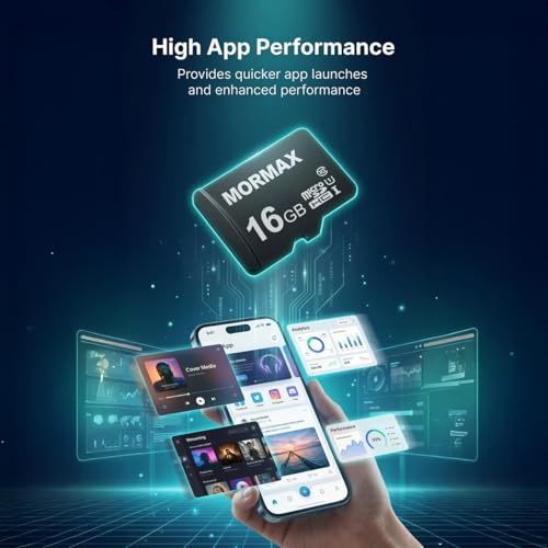 Image of 16GB microSDHC Memory Card UHSI Class 10 Up to 95MBs Read Speed High Speed TF Card for Android Smartphones Cameras Drones Action Cams