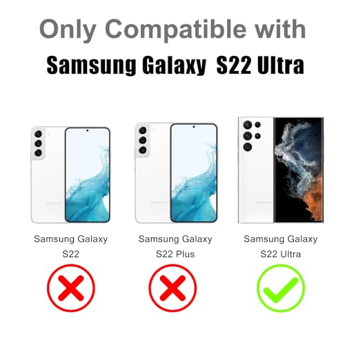 Image of Magnetic Case for Samsung Galaxy S22 Ultra [Compatible with Magsafe] [Cute Fashion Fluorescent Design] [1 Screen Protector] Slim Translucent Matte Case for Galaxy S22 Ultra 6.8 inch, Purple