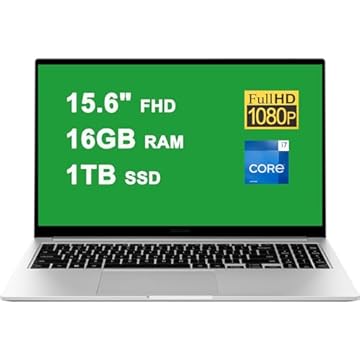 SAMSUNG Galaxy Book3 Laptop empresarial fino e leve de 15,6 polegadas FHD antirreflexo Intel 10-Core i7-1355U processador 16GB RAM 1TB SSD retroiluminado impressão digital USB-C carregamento rápido