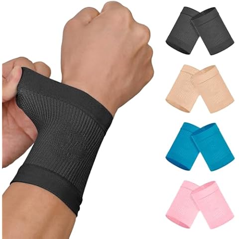 KEKING® Compression Wrist Sleeves for Women Men, 1 Pair, Premium Wrist Support Bands for Carpal Tunnel, Improve Circulation & Recovery, Tendonitis, Tennis, Sports - Wrist Brace Wrist Wraps, Black L Cover