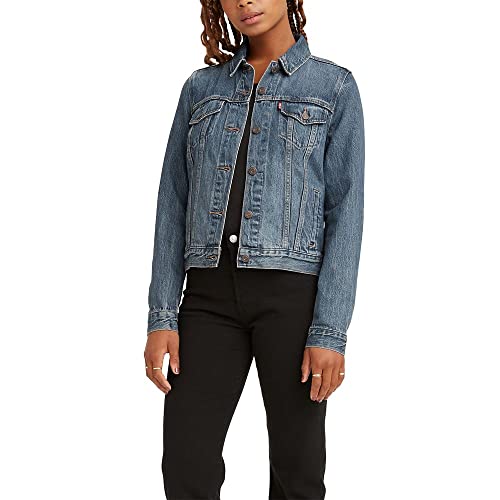 Levi's Women's Premium Original Trucker Jacket, Soft As Butter Dark - Dark Indigo, Large Levi's Women's Premium Original Trucker Jacket, Soft As Butter Dark - Dark Indigo, Large