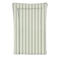 Changing Mat by Mama Shack - Baby Changing Mat with Wedge Design - Waterproof - Fits Most Baby Changing Tables - 73 x 46 cm (Candy Stripe Sage)