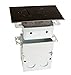 Lew Electric SWB Floor Box, Recessed with Outlets and Data Ports (Screw Lid - 2 Outlets, Dark Bronze)