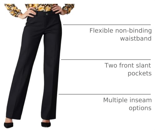 Lee Women's Ultra Lux Comfort with Flex Motion Trouser Pant, Black, 10 Short - image 4