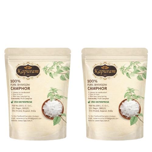 PURE BHIMSENI CAMPHOR | 250+250=500GM | Pure & Natural Pacha Kapoor,Aromatic For Pooja,Meditation,Havan,Room Freshener-image-26