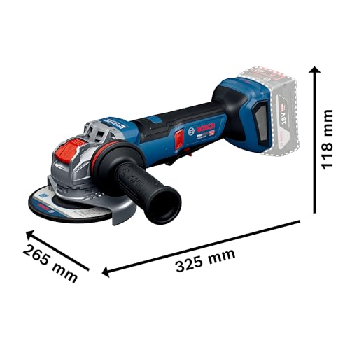 Amoladora angular a batería Bosch PRO 18V System con maletín de protección L-BOXX 6