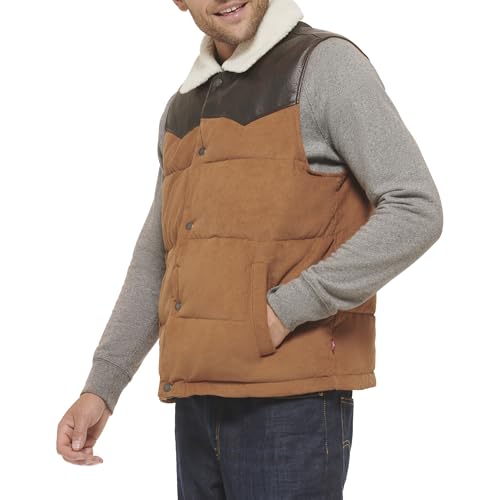 Levi's Men's Out West Mixed Media Puffer Vest2