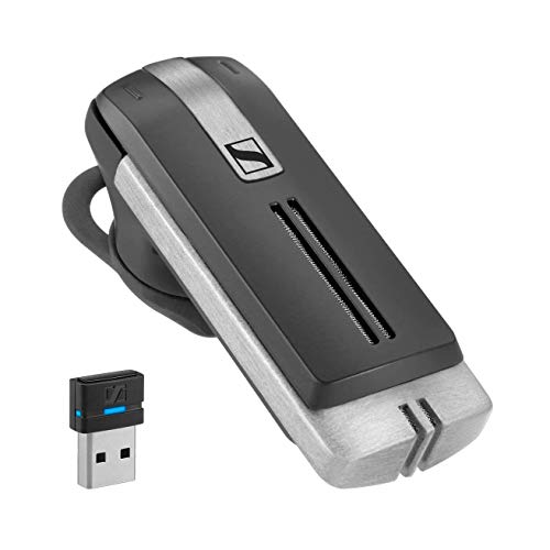Sennheiser Presence Grey Uc (508342) - Dual Connectivity, Single-Sided Bluetooth Headset For Mobile Device & Softphone/Pc Connection, With Carrying Case And Usb Dongle (Black) #TOP3