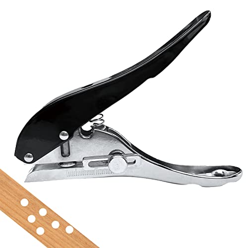 1/4 inch 6mm Puncher, Single Hole Punch Hand Hold Puncher Heavy Duty Hole Puncher Single Round Paper Punch Portable Hand Held Long Reach Hole Punch for Paper Cards Plastic Cardboard