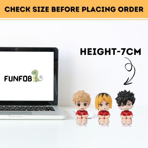 Image of FUNFOB Haikyuu Action Figure Set of 3 Height -7cm Collectible PVC Multicolour | Haikyuu Set of 3 Red Team