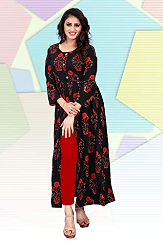 Image of H.E HAMZA ENTERPRISER Printed Crepe Material Brown Western Dress For Women