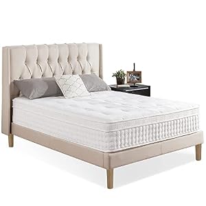 Zinus Tonja Wood Platform Bed Frame with Headboard 13 Inch Euro Top Pocket Spring Hybrid Mattress Zinus Tonja Wood Platform Bed Frame with Headboard 13 Inch Euro Top Pocket Spring Hybrid Mattress