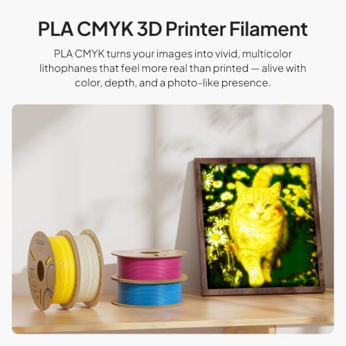 Image of ELEGOO PLA Filament 1.75mm Rilievo White 1KG, CMYK Lithophane 3D Printer Filament with High Dimensional Accuracy, 1kg Spool(2.2lbs) for Most FDM 3D Printers