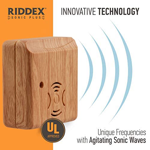 Riddex Sonic Plus Ultrasonic Pest Repeller, Plug in with Outlets for Indoor Use - Insect Repellent - Bug Repellents for Home Defense - Protect Against Rodents and Insects (3 Pack Wood)