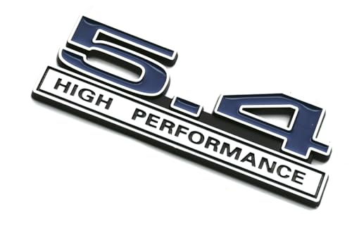 Image of 2pcs 5.4L Liter High Performance Badge V6 Engine Emblems Badge 3D Decals Stickers Cars Trucks (Chrome Blue)