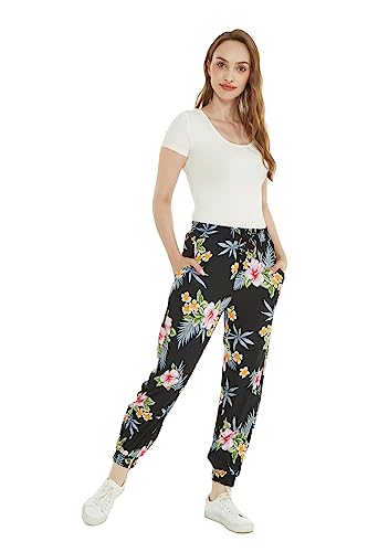 Image of Family Matching Hawaiian Clothes, Hibiscus Black | Black Hibiscus Print • Soft Rayon Fabric • Family Matching Outfits • Vacation Ready • Luau Party Wear