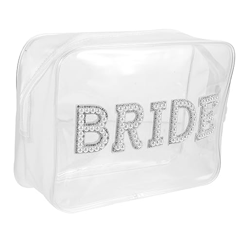 Neceser de maquillaje transparente y compacto para bolso de novia y emergencias