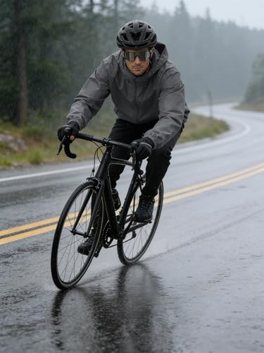 Image of UIQUR Mens Raincoat Waterproof Rain Jacket