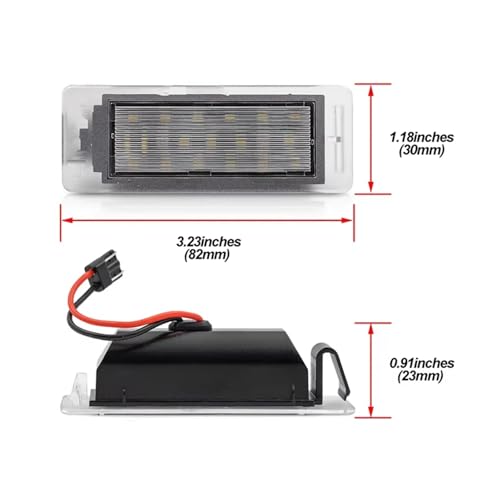 Lámpara LED placa matrícula Cadillac ATS CTS ELR XTS luz trasera blanca recambio 3