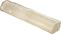 Bastão de Selenita Natural 10cm - Pedra de Limpeza Energética, Cristal de Harmonia e Purificação, Ideal para Meditação e Terapias Holísticas