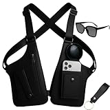 Levence - Premium Leather Shoulder Bag, Adjustable Anti Pickpockets Accessories, Armor Hidden Underarm Strap Wallet, Unisex (Black)