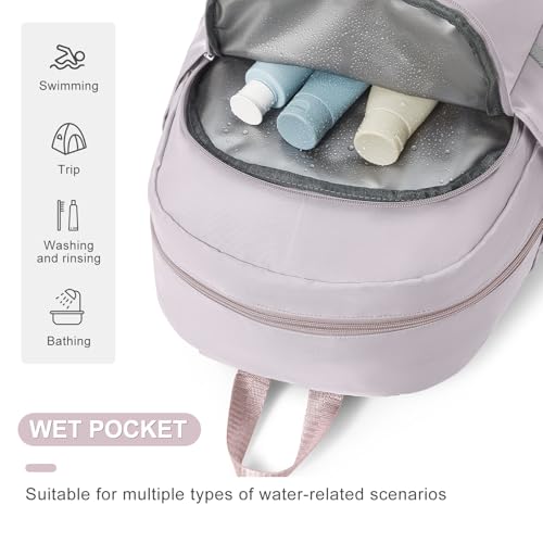 coofay Gym Backpack For Women Waterproof Backpack With Shoe Compartment Lightweight Travel Backpack Sports Backpacks Small Gym Bag