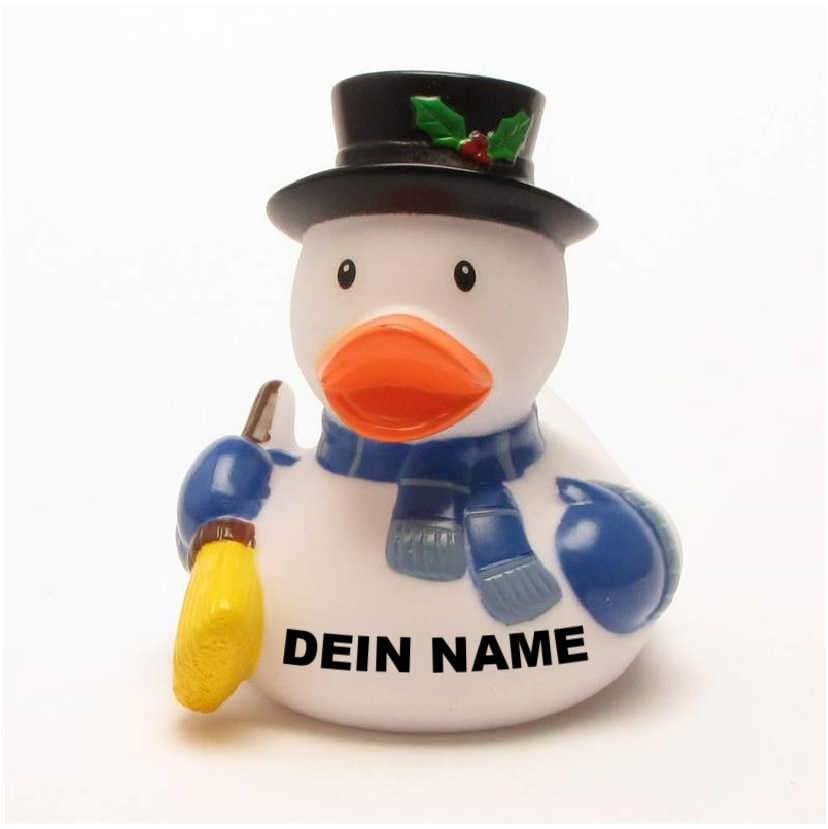 Bath Duck - Personalised (Snowman Duck)