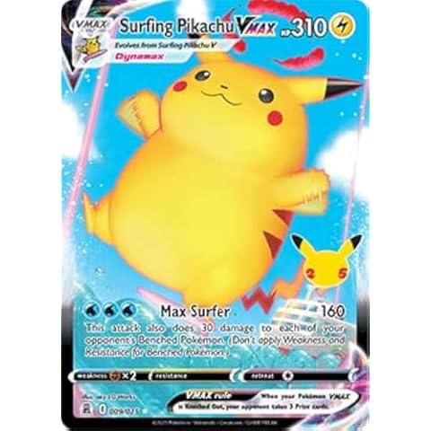 Pokemon Celebrations Surfing Pikachu VMAX Cover