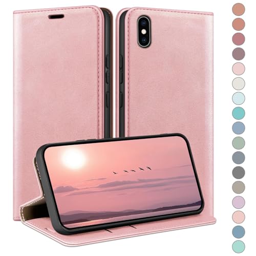 Coque Portefeuille iPhone XS Max pour Simplifier Vos Sorties avec l'Étui HUOUH
