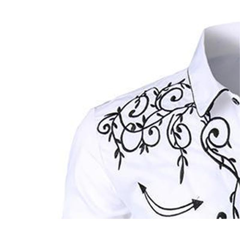 KISSQIQI Mens Western Cowboy Shirt Casual Button Down Long Sleeve Embroidered Shirts Fashion Slim Fit Design Shirts4