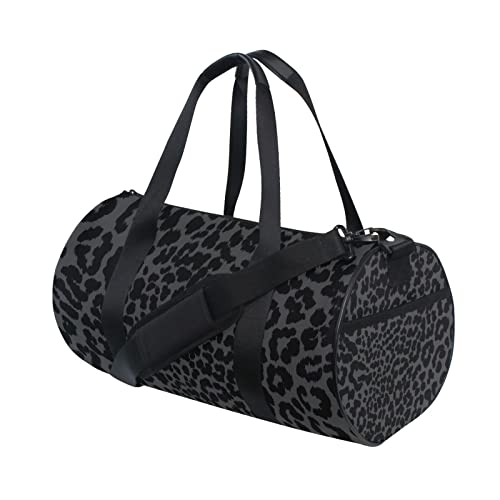 ALAZA Dark Gray Leopard Cheetah Print Sports Gym bag Gym duffle bag Duffle Bag Sport bag for Men Women Durable Handle Luggage Bag(227vb0b) OneSize