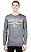 Ultra Game NBA Golden State Warriors Mens Active Long Sleeve Tee Shirt, Charcoal Heather, Medium