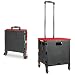 Carrello Spesa Pieghevole 4 Ruote, 1.93Cu ft/100Lbs Alta Capacità Tirante Retrattile in Acciaio Inossidabile Ruote Girevoli a 360° Rimovibili per Picnic Viaggiare Conservazione, Rosso