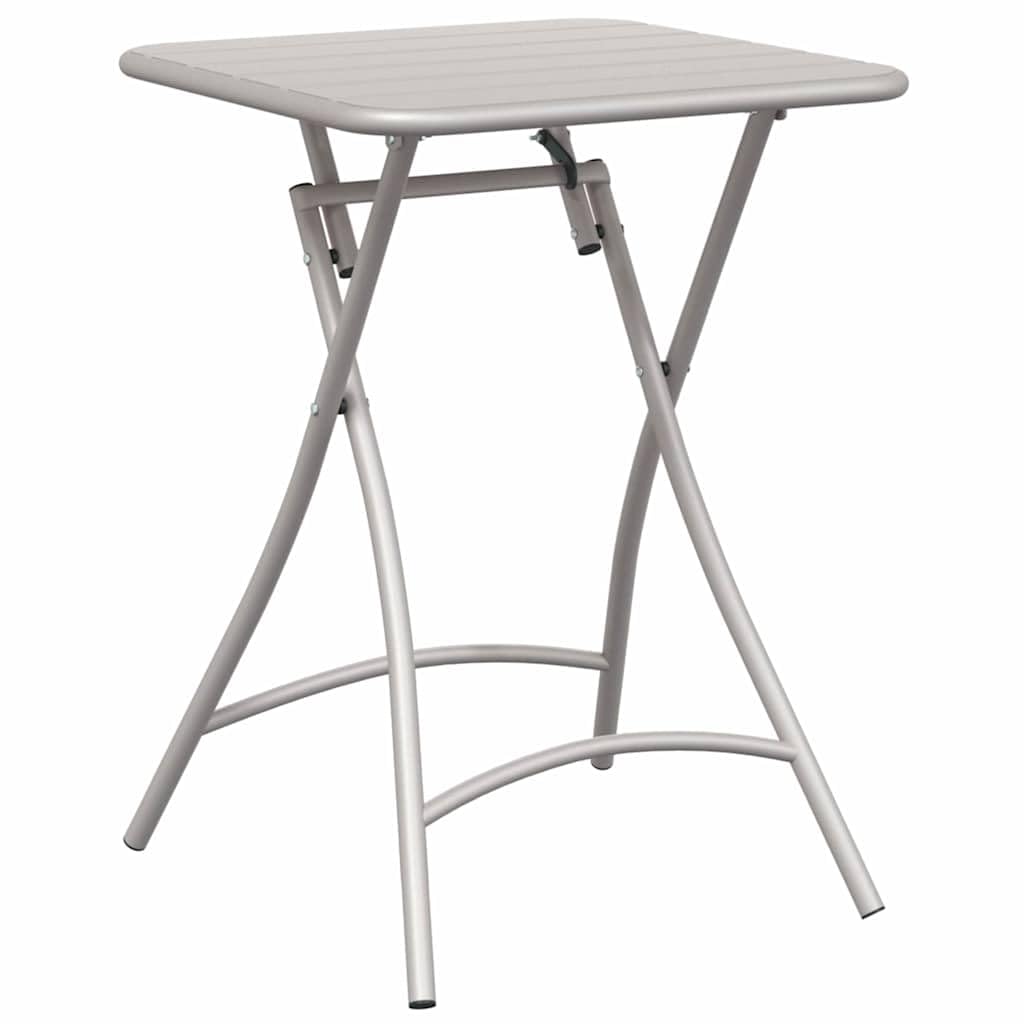 Set Bistrot Pieghevole 3 Pezzi Beige Acciaio