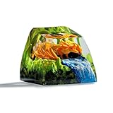 Artisan 3D Keycaps, Handmade Resin Keycaps - Custom Keycaps (OEM) for RGB Cherry MX Gaming Mechanical Keyboards (Escape 1U) - Art 3D Keycaps DIY Replace (Yellow Dragon)