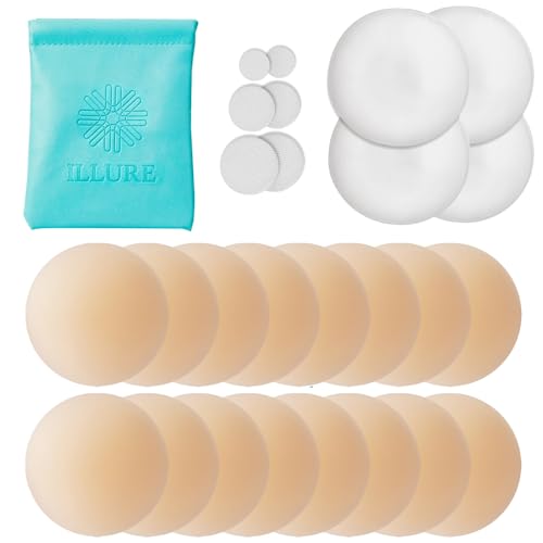 ILLURE® Copricapezzoli - Coppe Silicone da Donna [8 Paia] con