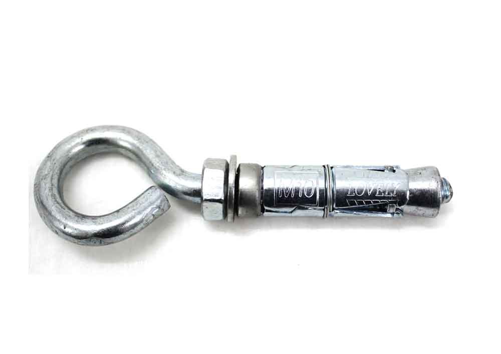 LOVELY® 6x75 MM Mild Steel Rawal Bolt Heavy Duty With Hook Eyelet Size- Set of 10 3