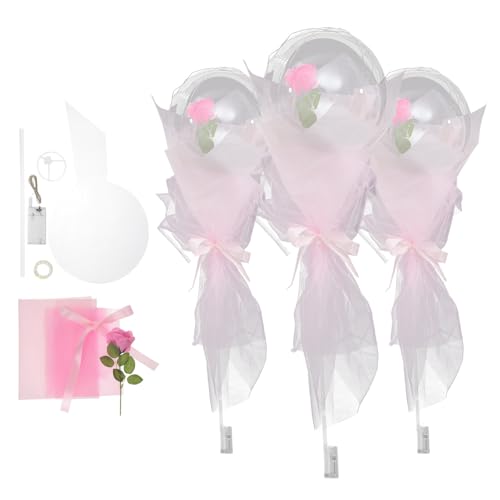 Lurrose �s���N�̌��镗�D PE�f�ގg�p�̔������t�F�A���[�o���[�� ���C�g�t���o�����^�C���f�[���s�̉��� �p�t�H�[�}���X������ɍœK�ȃp�[�e�B�[�p�����i �o�b�e���[�Ȃ� 3�Z�b�g �o�b�e���[�Ȃ�