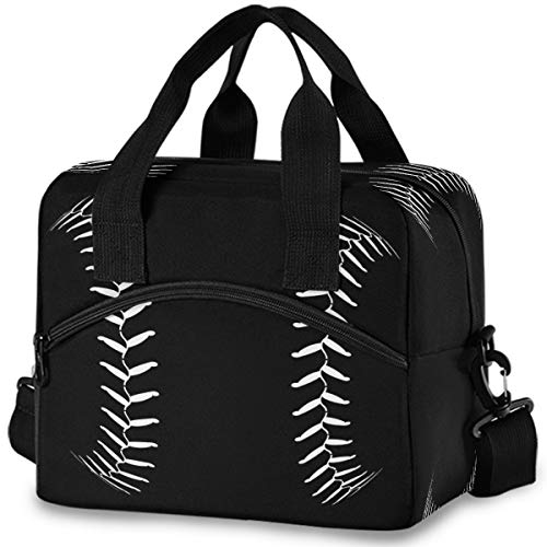 Oarencol Baseball Lunch Tote Bag with Shoulder Strap