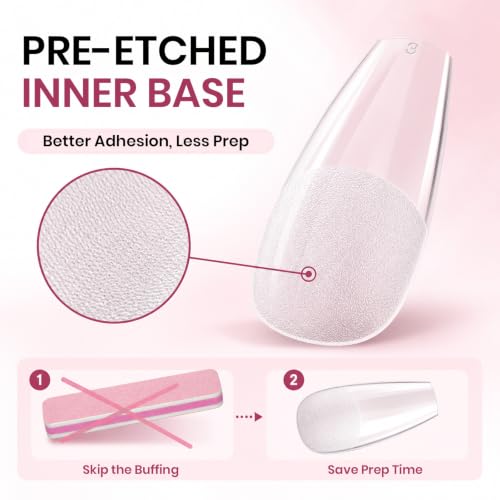 Image of Beetles Soft Gel Nail Tips Coffin Short 12 Sizes 288Pcs, Etched-free