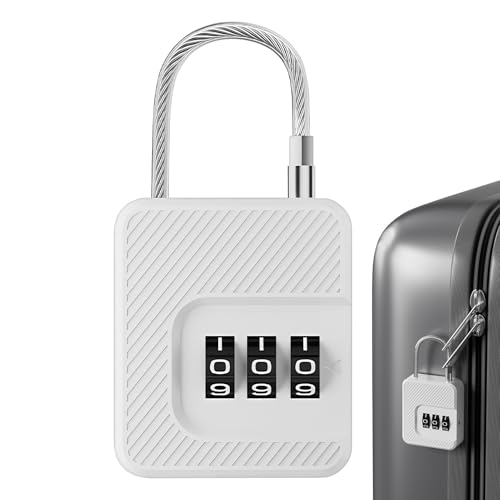 Combinación de cerradura de casillero – Candado portátil de 3 dígitos sin llave, cerradura de seguridad antirrobo, mochila compacta para equipaje de viaje, gimnasio, cajón, armario, puerta, valla