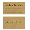 Enter to Win Cards - 3.5 x 2 Inches Raffle Tickets Kraft Enter to Win Entry Form Cards for Contests, Raffles, Ballots,Drawings (100 Pcs)