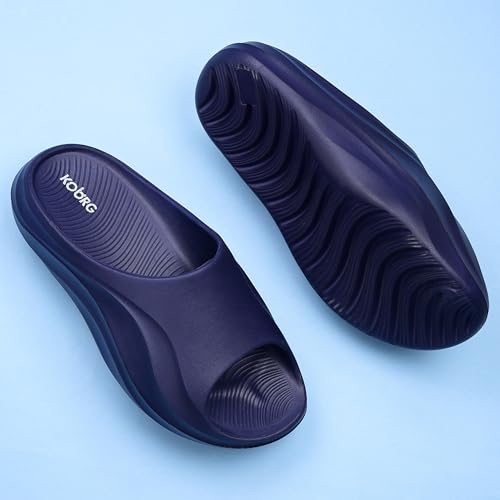 Image of KOBURG Milan Slides for Men| Stylish Trending | Comfortable | Super soft | Lightweight | EVA Sole | Casual Slider | Slippers | Flip Flops for Men KF-484