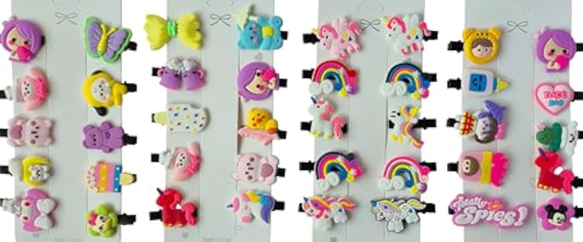 20 PCS Cute Cartoon Hair Clips for Kids, Multicolor Barrettes