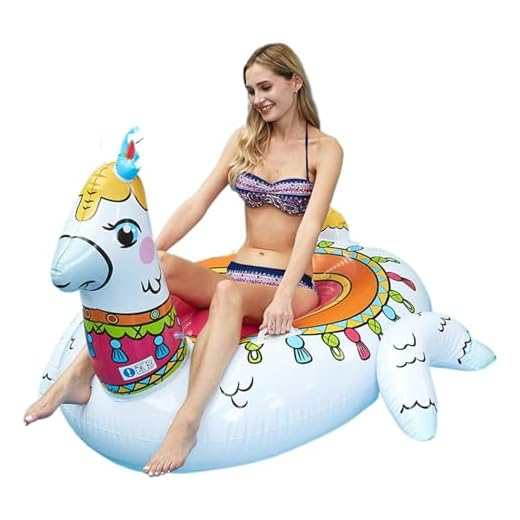 Piscina inflable de alpaca flotador - tubo de balsa de agua de gran tamaño para adultos, flotador de animales lindo | Hamaca flotante para días de playa, fiestas de piscina de verano, viajes por río